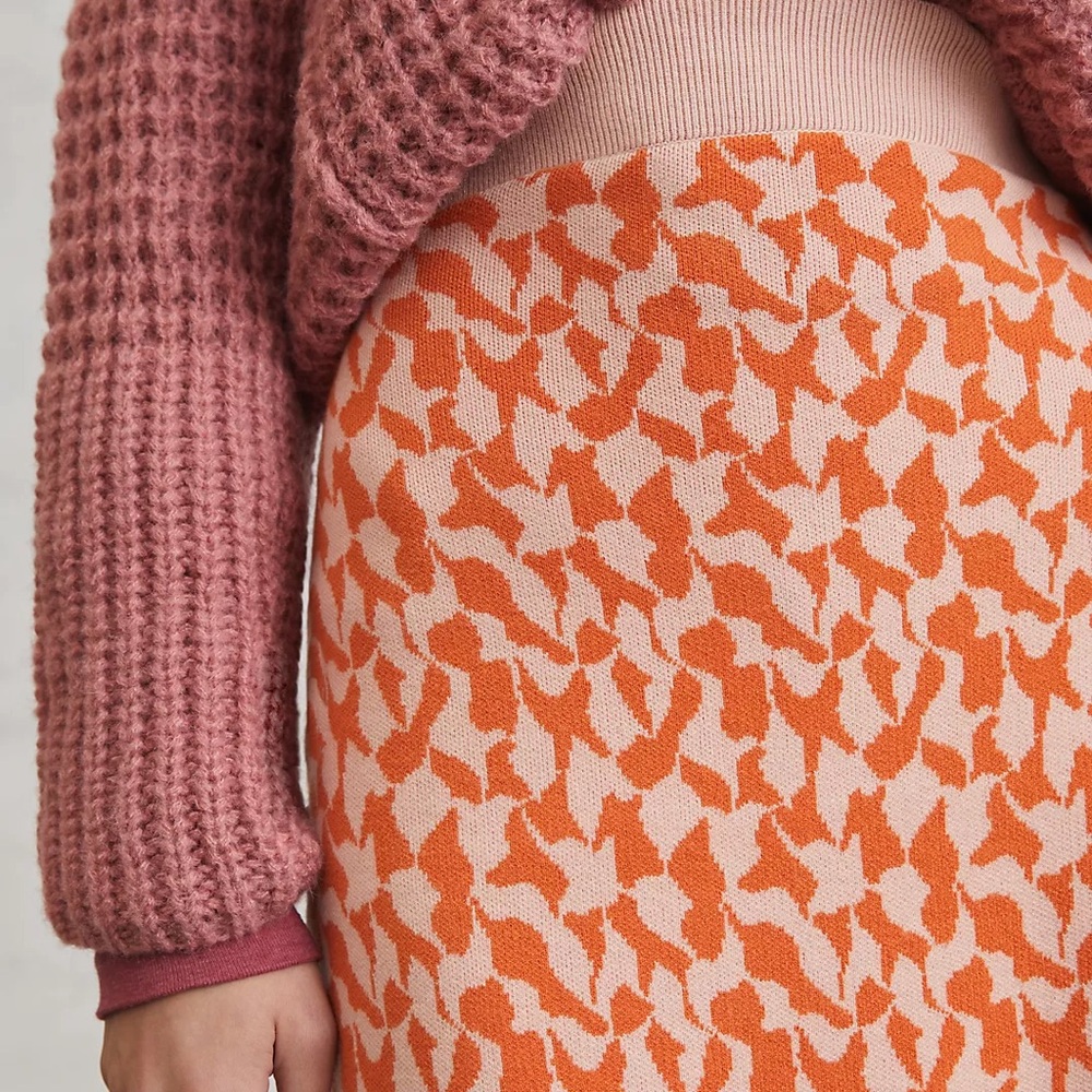 Anthropologie Orange and Pink Skirt - Picture 3 of 6